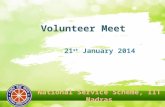 National Service Scheme, IIT Madras Volunteer Meet 21 st January 2014.
