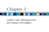 Chapter 3 Labor Law: Background and Basic Principles.