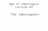 Age of Ideologies Lecture #2 The Ideologies!. Was the Congress of Vienna Successful? Metaphor Time Water = Traditional Conservative Europe Fire = Liberal.