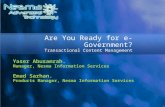 1 Copyrights EMC Are You Ready for e-Government? Transactional Content Management Yaser Abusamrah. Manager, Nesma Information Services Emad Sarhan. Products.