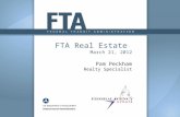 FTA Real Estate March 21, 2012 Pam Peckham Realty Specialist.