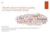 + Tweets about hospital quality: A mixed methods study Felix Greaves Harkness Fellow, Harvard School of Public Health / Imperial College London fgreaves@hsph.harvard.edu.