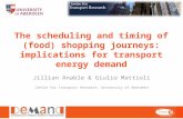 The scheduling and timing of (food) shopping journeys: implications for transport energy demand Jillian Anable & Giulio Mattioli Centre for Transport Research,
