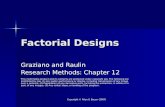 Copyright © Allyn & Bacon (2007) Factorial Designs Graziano and Raulin Research Methods: Chapter 12 This multimedia product and its contents are protected.