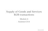 ©MNoonan2009 Supply of Goods and Services B2B transactions Module 6 Summer1314.