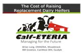 Brian Lang, OMAFRA, Woodstock Bill Grexton, CanWest DHI, Guelph The Cost of Raising Replacement Dairy Heifers.