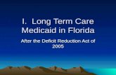 I. Long Term Care Medicaid in Florida After the Deficit Reduction Act of 2005.