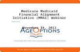 Medicare Medicaid Financial Alignment Initiative (MMAI) Webinar November 18, 2013.