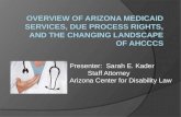 Presenter: Sarah E. Kader Staff Attorney Arizona Center for Disability Law.