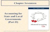 Chapter Seventeen Accounting for State and Local Governments (Part II) Copyright © 2015 McGraw-Hill Education. All rights reserved. No reproduction or.