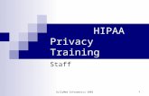 SullyMed Informatics 2003 1 HIPAA Privacy Training Staff.