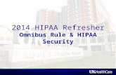 2014 HIPAA Refresher Omnibus Rule & HIPAA Security.
