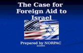 The Case for Foreign Aid to Israel Prepared by NORPAC 2/2/2015.