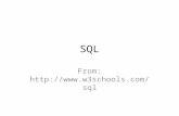 SQL From: . SQL It is a standard language for accessing and manipulating databases – MySQL, SQL Server, Access, Oracle, Sybase,