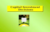 Capital Investment Decisions. learning objectives what is an investment the five main investment appraisal criteria methods accounting rate of return.