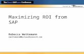 Hosted by Maximizing ROI from SAP Rebecca Wettemann rwettemann@NucleusResearch.com.