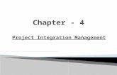 Project Integration Management.  Describe an overall framework for project integration management as it relates to the other PM knowledge areas and the.