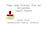 Tips and Tricks for an Accurate Pupil Count Laura Siek Greenville Public Schools.