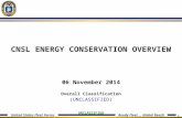 1 United States Fleet Forces Ready Fleet … Global Reach UNCLASSIFIED CNSL ENERGY CONSERVATION OVERVIEW 06 November 2014 Overall Classification (UNCLASSIFIED)