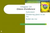 1 Chapter 14 Glass Evidence Saferstein Shattering glass in slo mo Bullet slo mo.