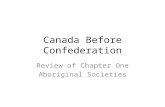 Canada Before Confederation Review of Chapter One Aboriginal Societies.