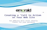 Proprietary  2009 StoneRiver, Inc. Creating a “Call to Action” on Your Web Site Our Webcast will start shortly Thanks for your patience.