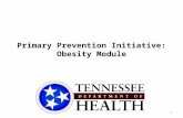 Primary Prevention Initiative: Obesity Module 1. Objectives Upon completion of this module, learner will be able to: –Define levels of prevention –Describe.