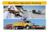 Tow Plow Operators Training. Tow Plow Trailer snow plow designed to be towed with a truck and standard plow configuration – 25’ clearing path with a 12’