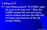 ©2000 Timothy G. Standish 2 Kings 6:17 17And Elisha prayed, "O LORD, open his eyes so he may see." Then the LORD opened the servant's eyes, and he looked.