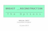 BREAST RECONSTRUCTION _______________________ T h e O p t i o n s Adrian Ball Consultant Surgeon 12 June 2013.