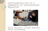 Contraception Use in a Community of International Migration Katie Kessler, Liliana Quezada, Shira Goldenberg.