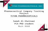 Pharmaceutical Company Tracking Project TITAN PHARMACEUTICALS Samah Al-Shatnawi PCA-PhD student Mark 8660.