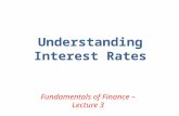 Understanding Interest Rates Fundamentals of Finance – Lecture 3.