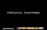 Continuity Clinic Pediatric Exanthems. Continuity Clinic Objectives Be familiar with the terminology to describe rashes accurately to other providers.