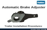 Innovative Vehicle Technology Trailer Installation Procedures Automatic Brake Adjuster.