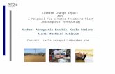 Climate Change Impact And A Proposal For a Water Treatment Plant (Jadacaquiva, Venezuela) Author: Arregoitia Sarabia, Carla Adriana Arrher Research Division.