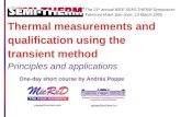 Thermal measurements and qualification using the transient method: principles and applications 1 Thermal measurements and qualification using the transient.