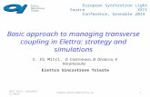 XXII ESLS, Grenoble 11/20141simone.dimitri@elettra.eu Basic approach to managing transverse coupling in Elettra: strategy and simulations S. Di Mitri S.
