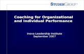 © Coaching for Organizational and Individual Performance Inova Leadership Institute September 2007.