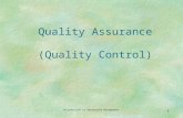 Introduction to Operations Management  Quality Assurance (Quality Control)