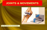 JOINTS & MOVEMENTS JOINTS & MOVEMENTS By DR.SANAA ALSHAARAWY.