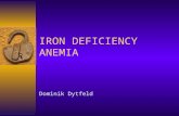 IRON DEFICIENCY ANEMIA Dominik Dytfeld. ANEMIA - DEFINITION  REDUCTION OF HEMOGLOBIN CONCENTRATION BELOW REFERENCE VALUE.