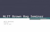 NLIT Brown Bag Seminar Bill Boroski Fermilab July 12, 2011.