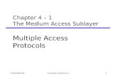 TANENBAUMComputer Networks 11 Chapter 4 – 1 The Medium Access Sublayer Multiple Access Protocols.
