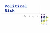 Political Risk By: Ying Lu. Introduction Political exposure: the degree to which a company’s value is threatened by political events America’s presidential.