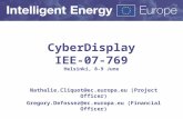 CyberDisplay IEE-07-769 Helsinki, 8-9 June Nathalie.Cliquot@ec.europa.euNathalie.Cliquot@ec.europa.eu (Project Officer) Gregory.Defossez@ec.europa.euGregory.Defossez@ec.europa.eu.