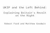 UKIP and the Left Behind: Explaining Britain’s Revolt on the Right Robert Ford and Matthew Goodwin.