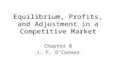 Equilibrium, Profits, and Adjustment in a Competitive Market Chapter 8 J. F. O’Connor.