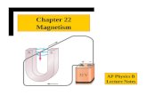 Chapter 22 Magnetism AP Physics B Lecture Notes. 22-01 Magnets 22-02 Earth’s Magnetic Field 22-03 Magnetic Fields 22-04 Magnetic Force on a Current-Carrying.