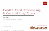 Credit Card Processing & Controlling Costs February 10, 2015 © 2014 Wells Fargo Bank, N.A. All rights reserved. Member FDIC. Paul Uher SVP, Regional Sales.
